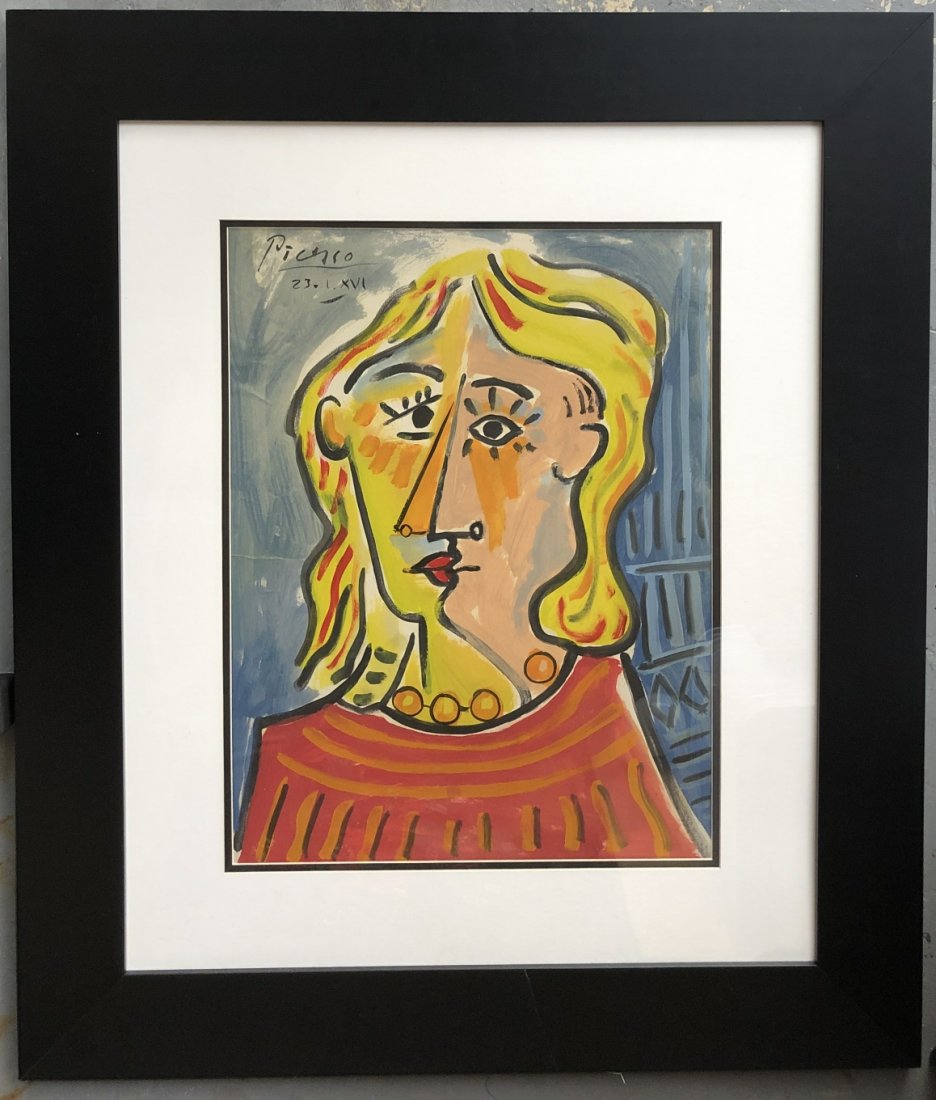 Pablo Picasso Drawing Cubism Women Spanish (1 of 1)