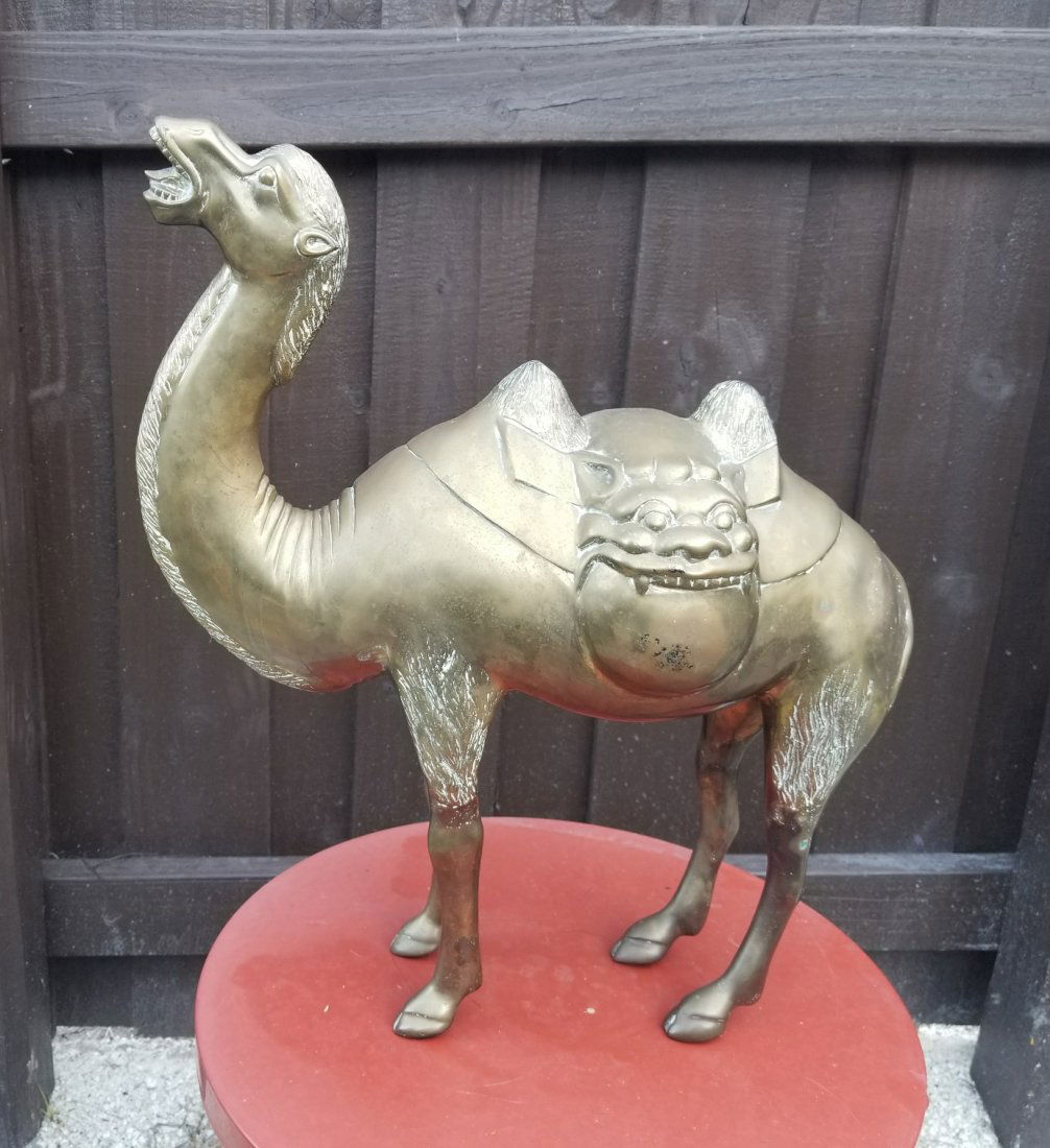 Antique Vintage  Bronze Camel Sculpture 1950-60's Tang (1 of 3)