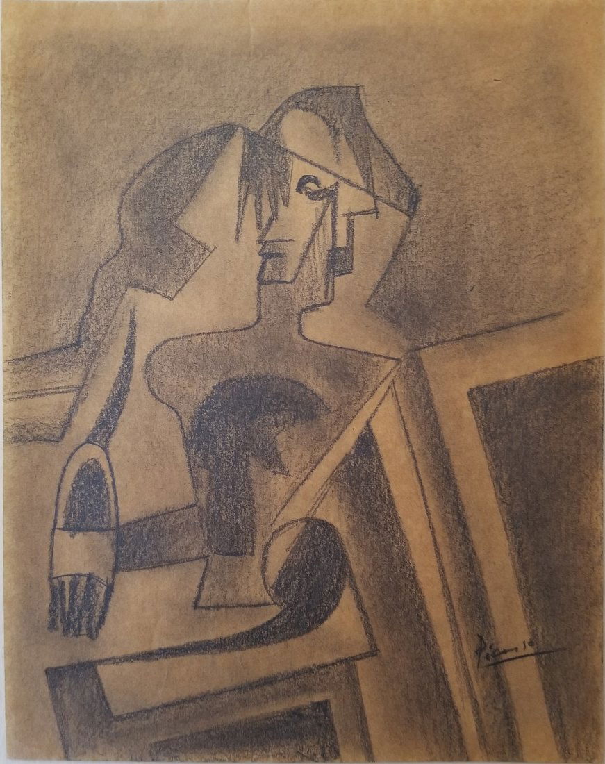 Pablo Picasso Drawing Cubism Spanish Art Attrib: This lot consists of a small, hand-painted Drawing Graphite Pencil paper attributed to Pablo Picasso. Pablo Picasso (25 October 1881-8 April 1973), was a Spanish painter, sculptor, printmaker, ceramic