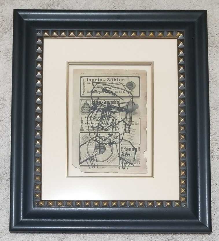 Paul Klee Expressionism Abstract Swiss German Attrib: This lot consists of a hand painted mixed media on old Newspaper illustration. Attributed to Paul Klee ( Swiss German, 18 December 1879 - 29 June 1940). Paul Klee was a Swiss-German artist. His highly
