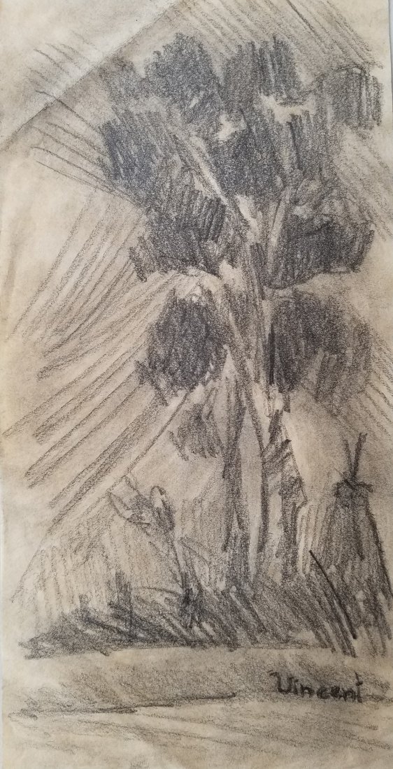 Vincent Van Gogh Landscape Dutch Impressionist Attrib: This lot consists of hand-drawn graphite on paper landscape attributed to: Vincent Willem van Gogh (Dutch: 30 March 1853 - 29 July 1890) was a Dutch Post-Impressionist painter who is among the most fa