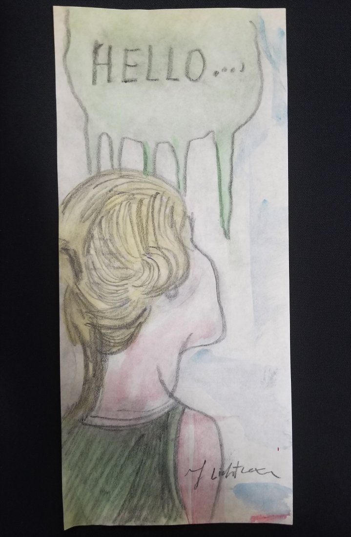 Roy Lichtenstein Drawing Hand Drawn American Pop Art.: This lot consists of a hand-drawn graphite pencil on paper Pop Art Women Portrait Attributed to: Roy Fox Lichtenstein (October 27, 1923 - September 29, 1997) was an American pop artist. During the 196