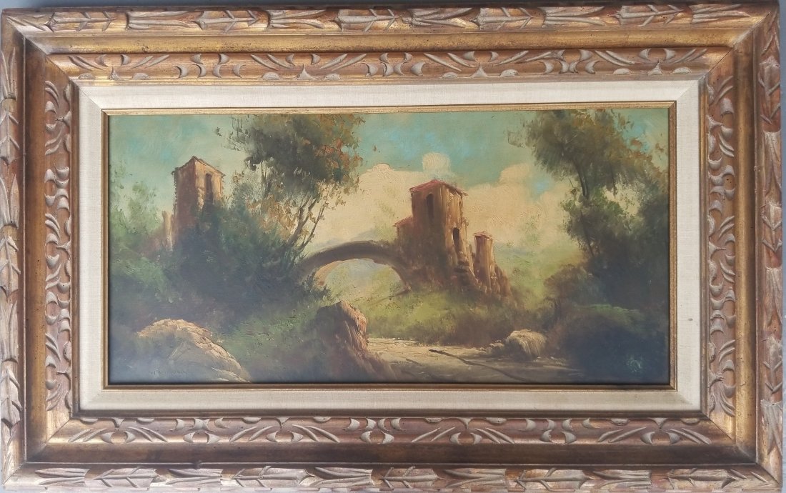 Theodore Rousseau French Landscape (1812-1867)-Style of: This lot consists of a vibrant impressionist landscape hand-painted in canvas.The lot is hand signed done in the style of Theodore Rousseau. Étienne Pierre Théodore Rousseau (April 15, 1812 – Dece
