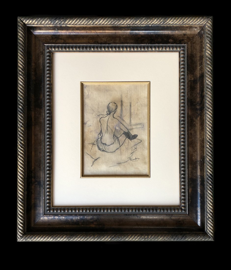 Henri de Toulouse-Lautrec French Drawing. Style of: Drawing Pencil Graphite on paper in the style of Henri de Toulouse Lautrec. Henri Marie Raymond de Toulouse-Lautrec-Monfa (24 November 1864 – 9 September 1901), also known as Henri de Toulouse-Lautr