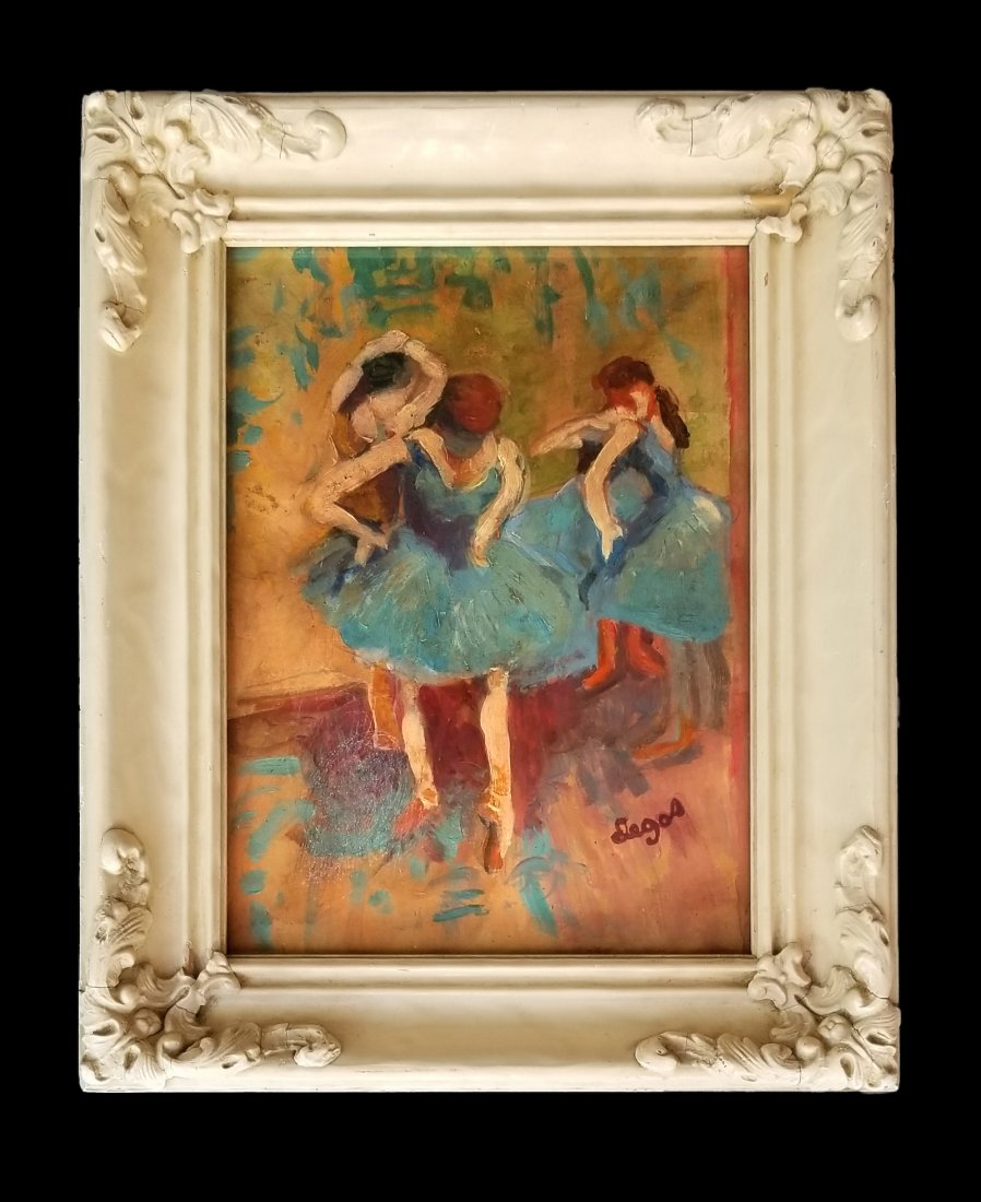 Edgar Degas French Art Dancer Ballerina - Style of: This lot consists of a small, hand drawn mixed media on paper in the style of Edgar Degas born Hilaire-Germain-Edgar De Gas, was a French artist famous for his paintings, sculptures, prints, and drawi