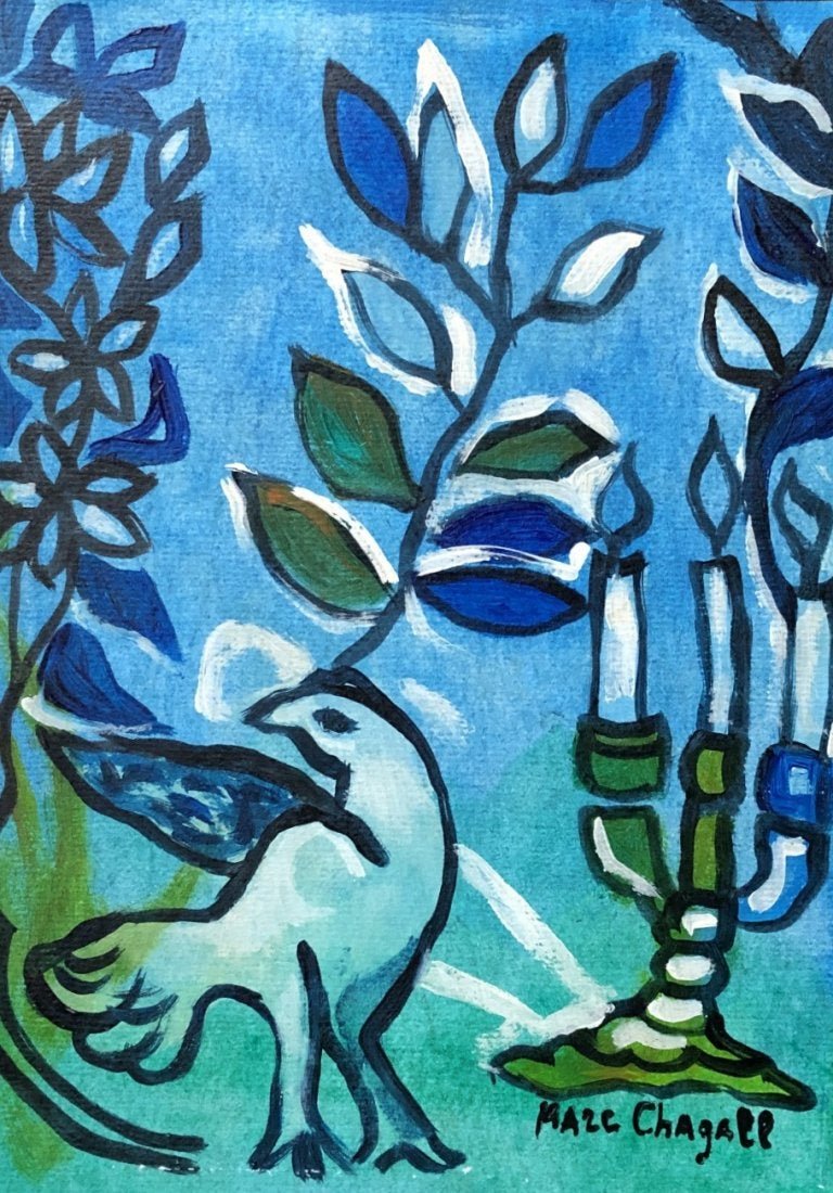 Marc Chagall Drawing RUSSIAN French Painting(1887-1985): Marc Chagall Mixed Media on Paper. 11"x 8" Private Collection, Attributed to: Marc Zakharovich Chagall (6 July [O.S. 24 June] 1887 - 28 March 1985) was a Russian-French artist. An early modernist, he 