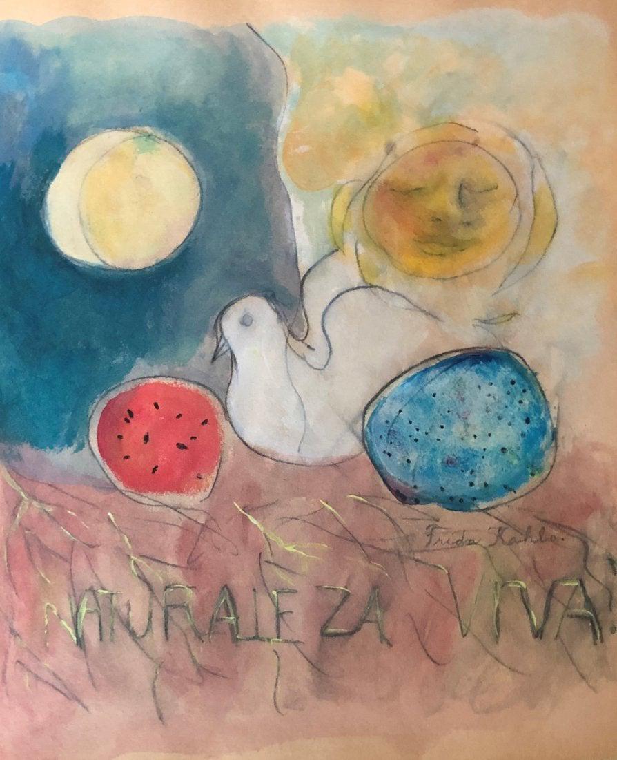 Frida Kahlo hand Painted on paper Mexican Art 1907-1950: This lot consists of a hand painted mixed media on paper in the naÃƒÂƒÃ‚ÂƒÃƒÂ‚Ã‚ÂƒÃƒÂƒÃ‚Â‚ÃƒÂ‚Ã‚Â¯ve folk style of Frida Kahlo. Frida Kahlo de Rivera was a Mexic