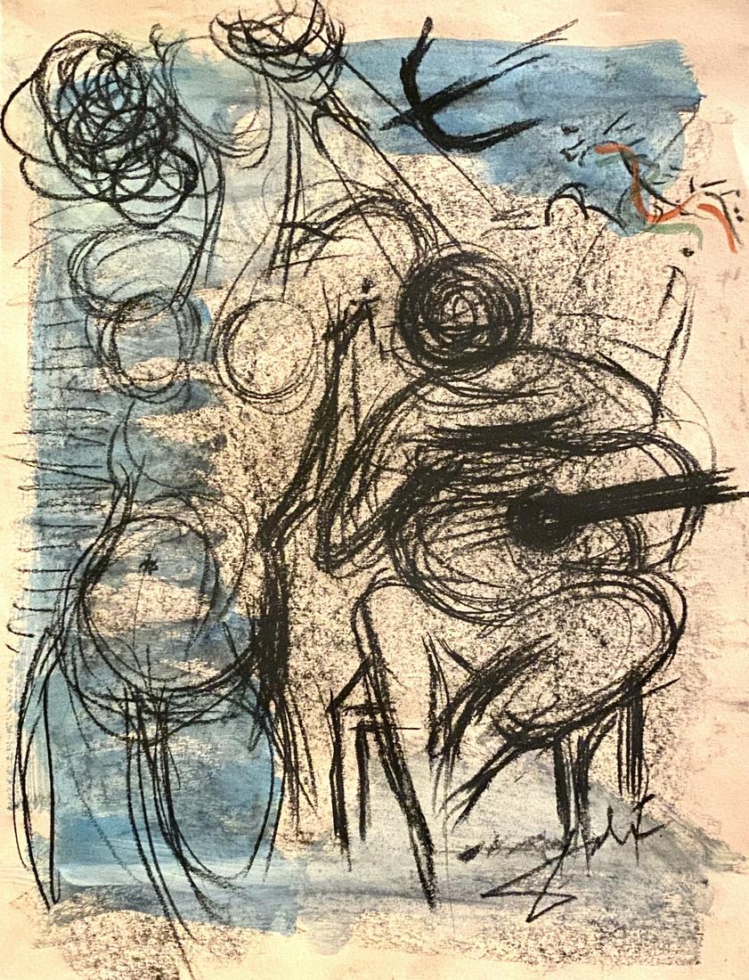 Salvador Dali Spanish Surrealism Abstract: This lot consists of a mixed media on paper surrealism in the style of Salvador Dali. Salvador Domingo Felipe Jacinto Dali Domnech, Marques de Dali de Pubol (11 May 1904 - 23 January 1989), known as S