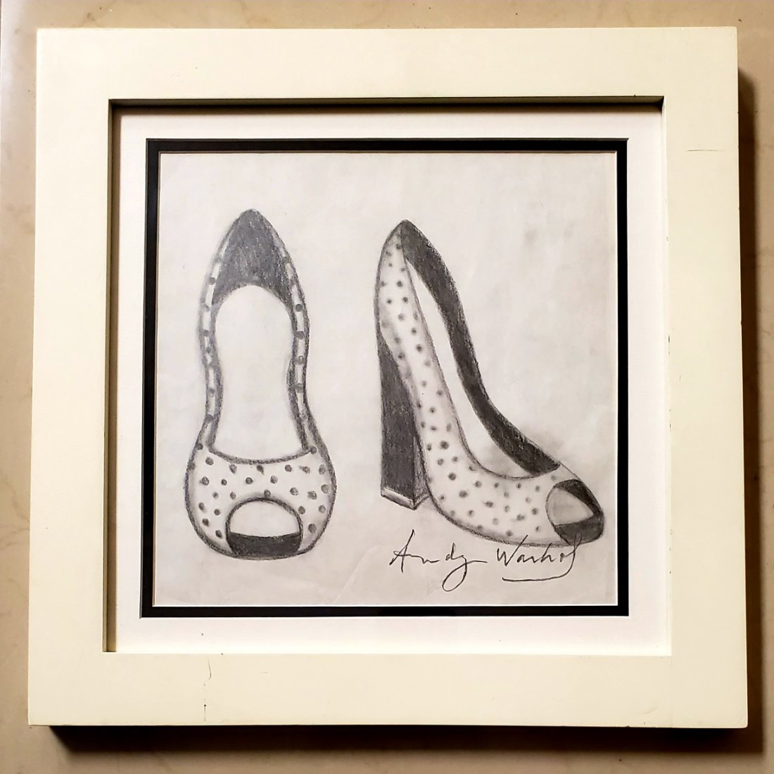 Andy Warhol Pop Art Drawing Women Shoes New York: This lot consists of a hand drawn graphite on paper pop art painting in the style of Andy Warhol. Andy Warhol was born Andrew Warhola (August 6, 1928 - February 22, 1987) was an American artist who wa