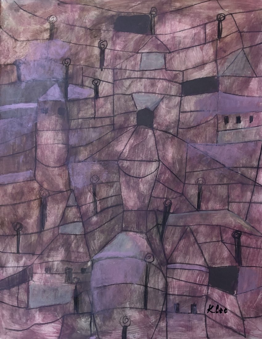 Paul Klee Abstract figurative Expressionism -Style of: This lot consists of a hand painted mixed media on paper in the style of Paul Klee. Paul Klee ( Swiss German, 18 December 1879 - 29 June 1940). Paul Klee was a Swiss-German artist. His highly individu