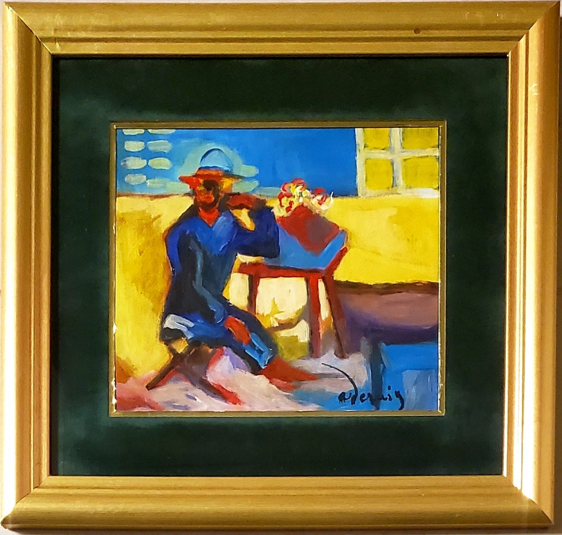 Andre Derain French Portrait Fauvism Impressionist Era: FREE SHIPPING WORLDWIDE ON THIS AUCTION This lot consists of a hand painted mixed media on paper portrait in the style of Andre Derain ; Andre Derain (10 June 1880 - 8 September 1954) was a French art