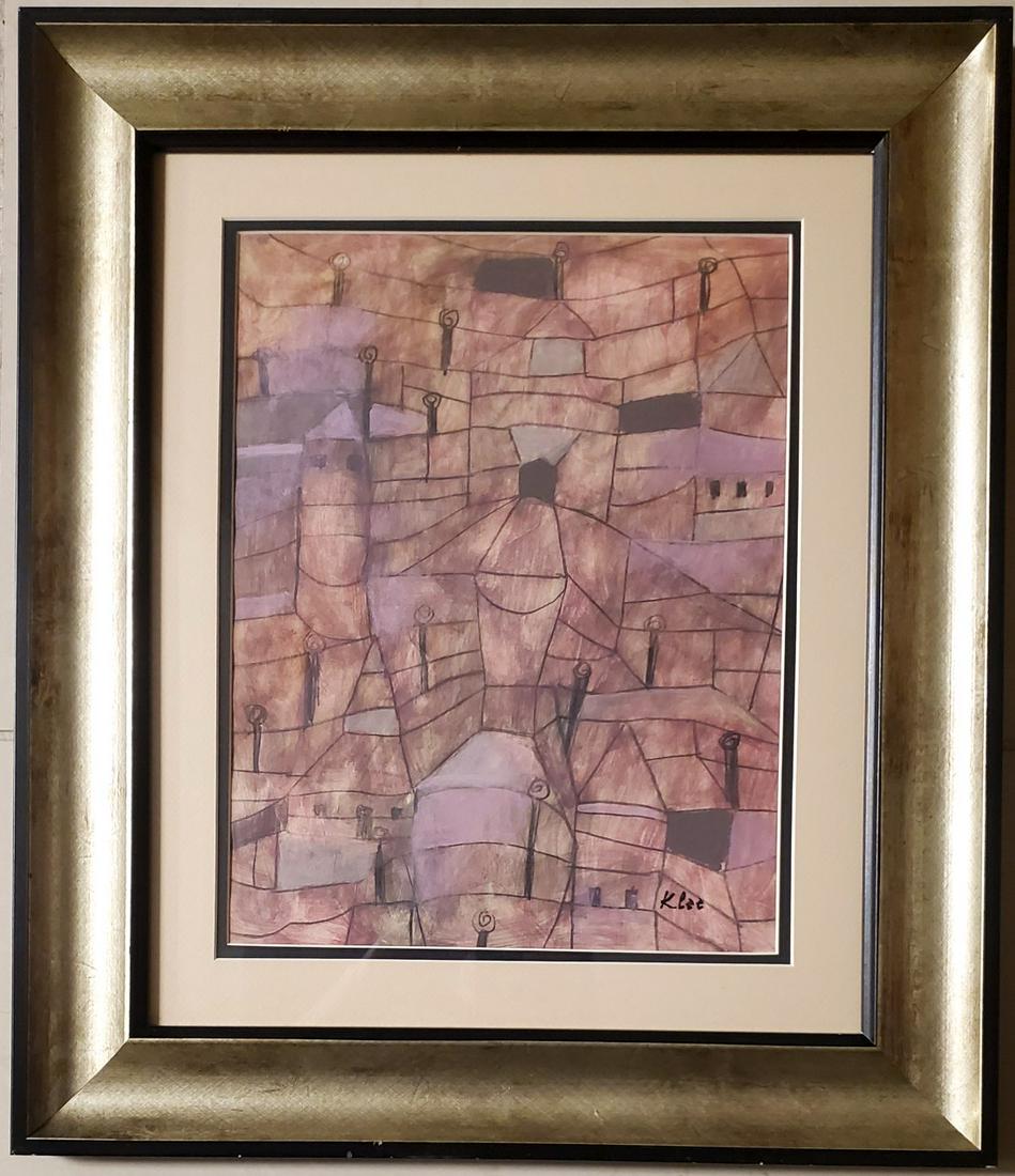 Paul klee Abstract German Swiss Expressionism Painting: This lot consists of a hand painted mixed media hard paper in the style of Paul Klee. Paul Klee ( Swiss German, 18 December 1879 - 29 June 1940). Paul Klee was a Swiss-German artist. His highly indivi