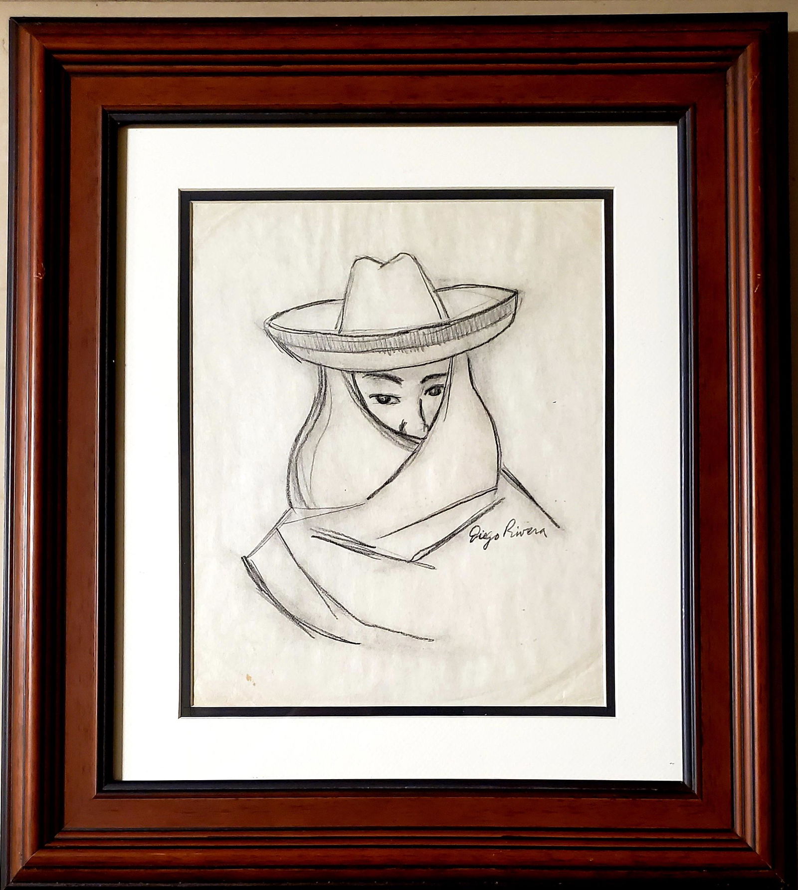 Diego Rivera Drawing Pencil Mexican New York Painting: This lot consists of hand-drawn graphite on paper in the style of Diego Rivera (Mexican, 1886-1957.Diego Maria de la Concepcion Juan Nepomuceno Estanislao de la Rivera y Barrientos Acosta y Rodriguez,