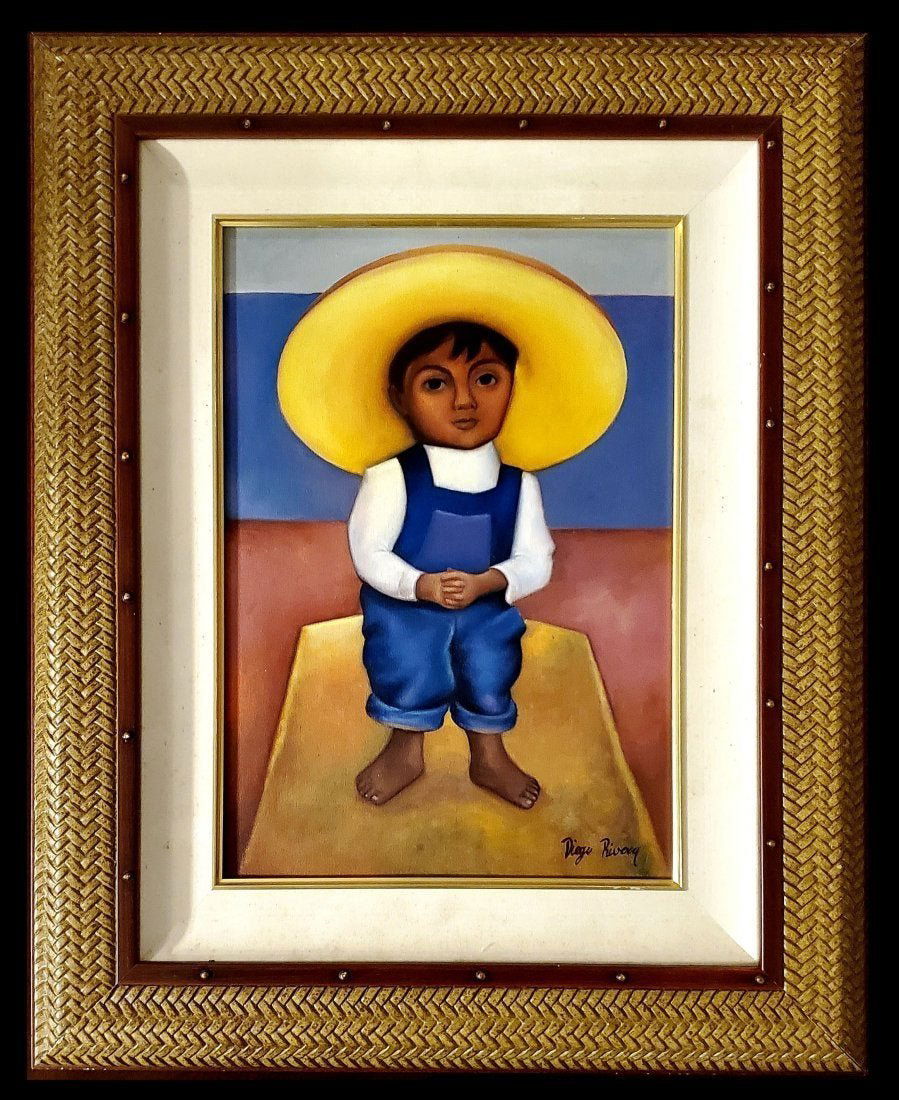 Diego Rivera Mexican Portrait Muralist NY Oil Canvas: This lot consists of hand-drawn graphite on paper in the style of Diego Rivera (Mexican, 1886-1957.Diego Maria de la Concepcion Juan Nepomuceno Estanislao de la Rivera y Barrientos Acosta y Rodriguez,