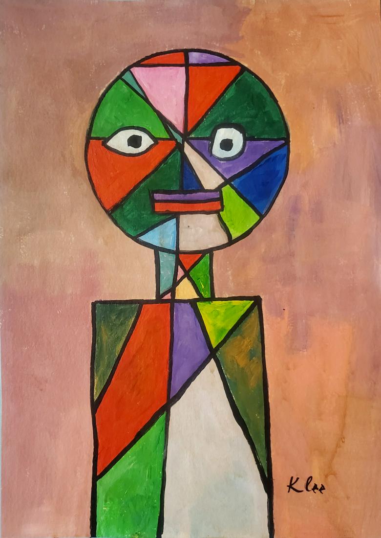 Paul Klee Abstract Figurative Face Swiss German: This lot consists of a hand painted mixed hard paper in the style of Paul Klee. Paul Klee ( Swiss German, 18 December 1879 - 29 June 1940). Paul Klee was a Swiss-German artist. His highly individual s