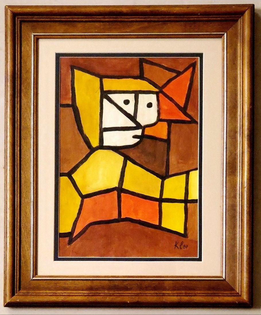 Paul Klee Abstract Swiss German Art (1879 - 1940) Oil: This lot consists of a hand painted mixed media on paper in the style of Paul Klee. Paul Klee ( Swiss German, 18 December 1879 - 29 June 1940). Paul Klee was a Swiss-German artist. His highly individu