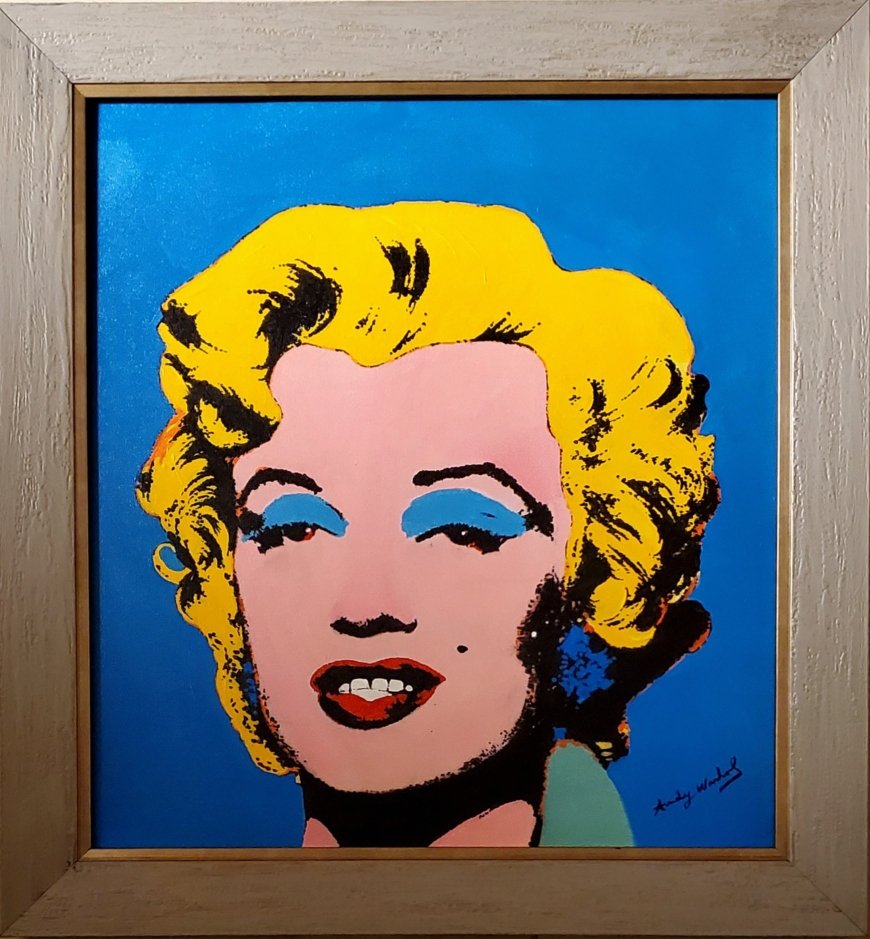 Andy Warhol Women Marilyn Monroe Oil Canvas Pop Art.: This lot consists of a hand-painted oil canvas pop art portrait with colorful vibrant colors. Painting is in the distinct style of Andy Warhol. Andrew was born Andrew Warhola; August 6, 1928 - Februar
