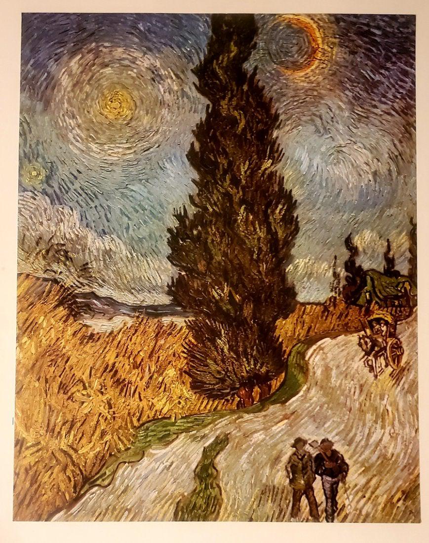 1952 Vincent Van Gogh Color Plate Landscape 1890 Remy: FREE SHIPPING WORLDWIDE ON THIS AUCTION This lot consists of color plate landscape from an edition of 1952 from Harry Abrahams color plate prints.Vincent Van Gogh (Dutch, 1853-1980). Vincent Willem va