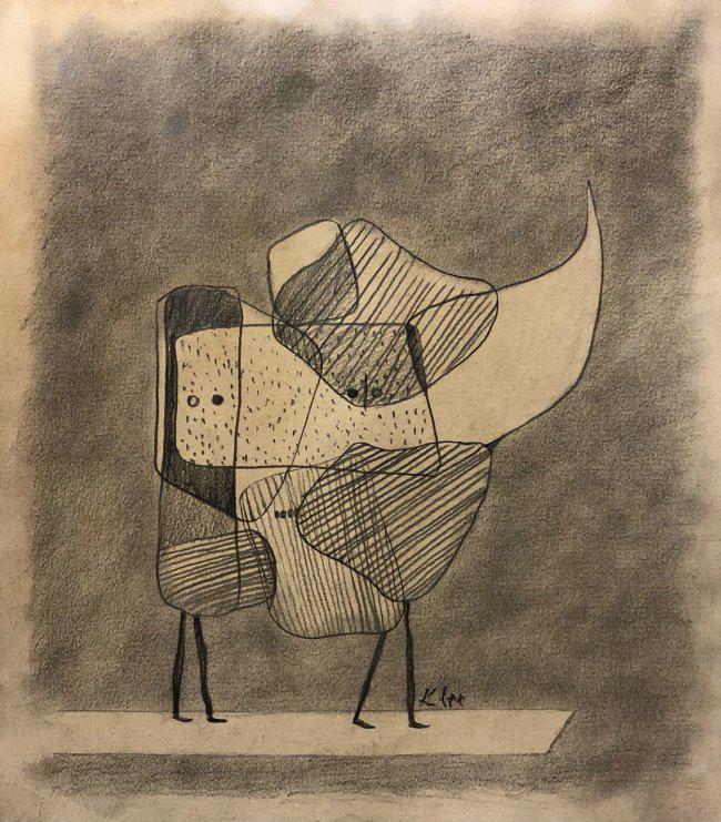 Paul Klee Drawing Surrealist Swiss German Expressionist: This lot consists of a hand drawn graphite on strong paper in the style of Paul Klee. Paul Klee ( Swiss German, 18 December 1879 - 29 June 1940). Paul Klee was a Swiss-German artist. His highly indivi