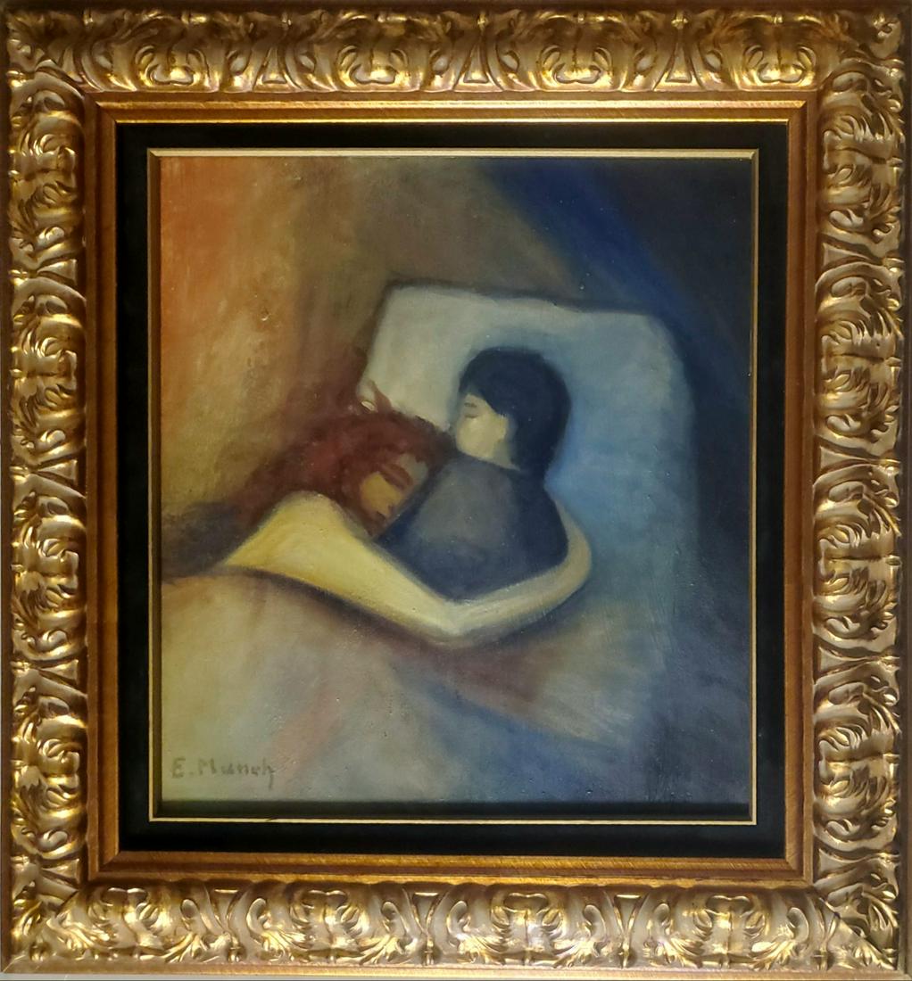 Edvard Munch Van Gogh Paul Gauguin Era Oil on Canvas: This lot consists of a hand painted oil on canvas in the style of Edvard Munch. Edvard Munch (12 December 1863 ÃƒÂƒÃ‚ÂƒÃƒÂ‚Ã‚ÂƒÃƒÂƒÃ‚Â‚ÃƒÂ‚Ã‚ÂƒÃƒÂƒÃ‚Âƒ�