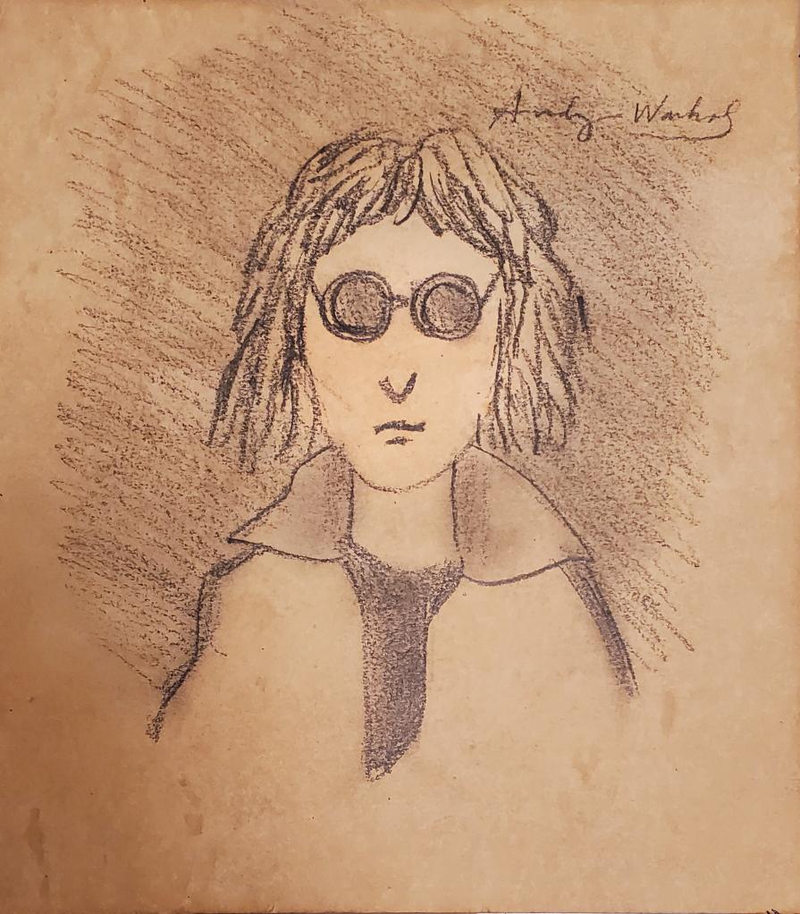 Andy Warhol Portrait John Lennon Drawing Pop Art NY: This lot consists of a hand-drawn graphite on hard paper pop art.Painting is in the distinct style of Andy Warhol. Andrew was born Andrew Warhola; August 6, 1928 - February 22, 1987). He was an Americ
