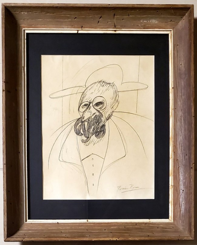 Francis Bacon Surrealist Portrait Irish Drawing Male (1 of 3)