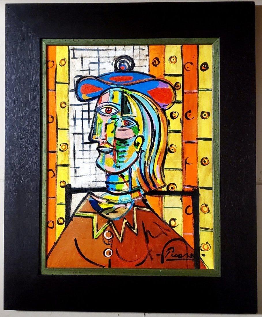 Pablo Picasso Cubism Cubist Spanish Female Oil Canvas (1 of 3)