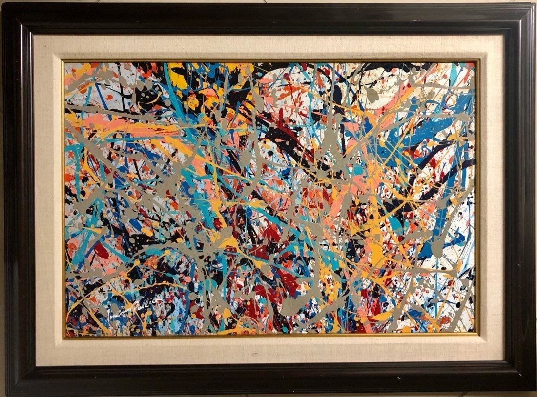 Jackson Pollock Abstract Expressionism American Oil CAN (1 of 2)