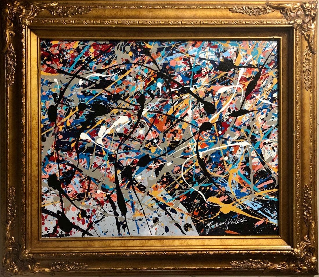 Jackson Pollock Abstract Expressionism American Oil CAN (1 of 2)