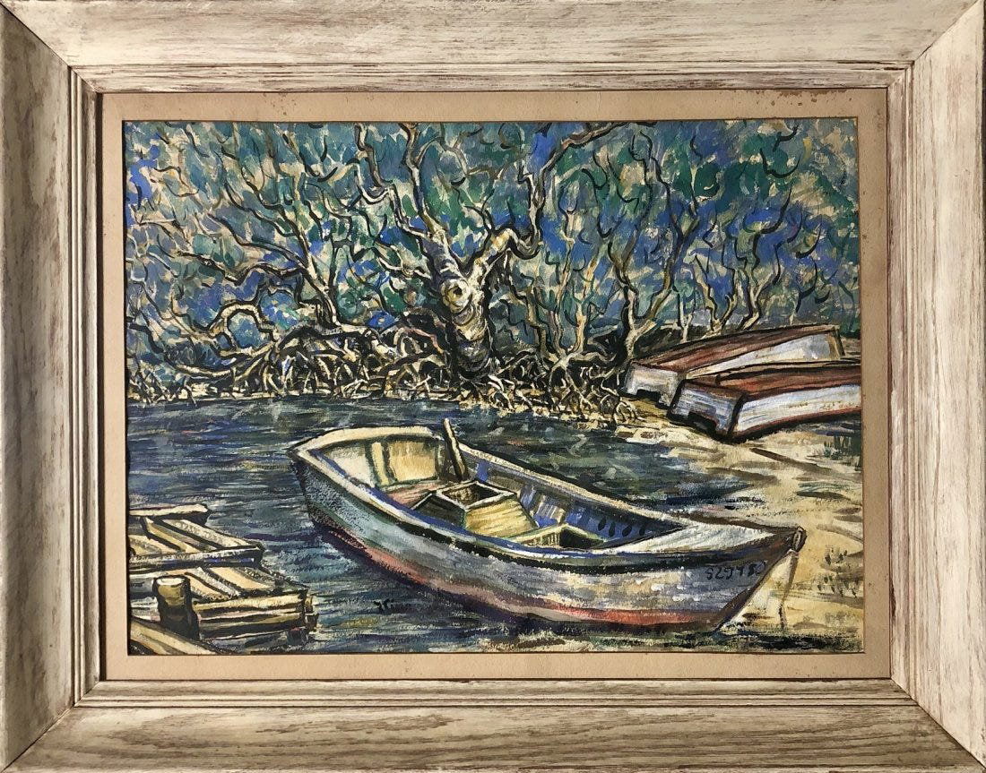 Vincent Van Gogh Landscape Boat Impressionist Painting (1 of 5)