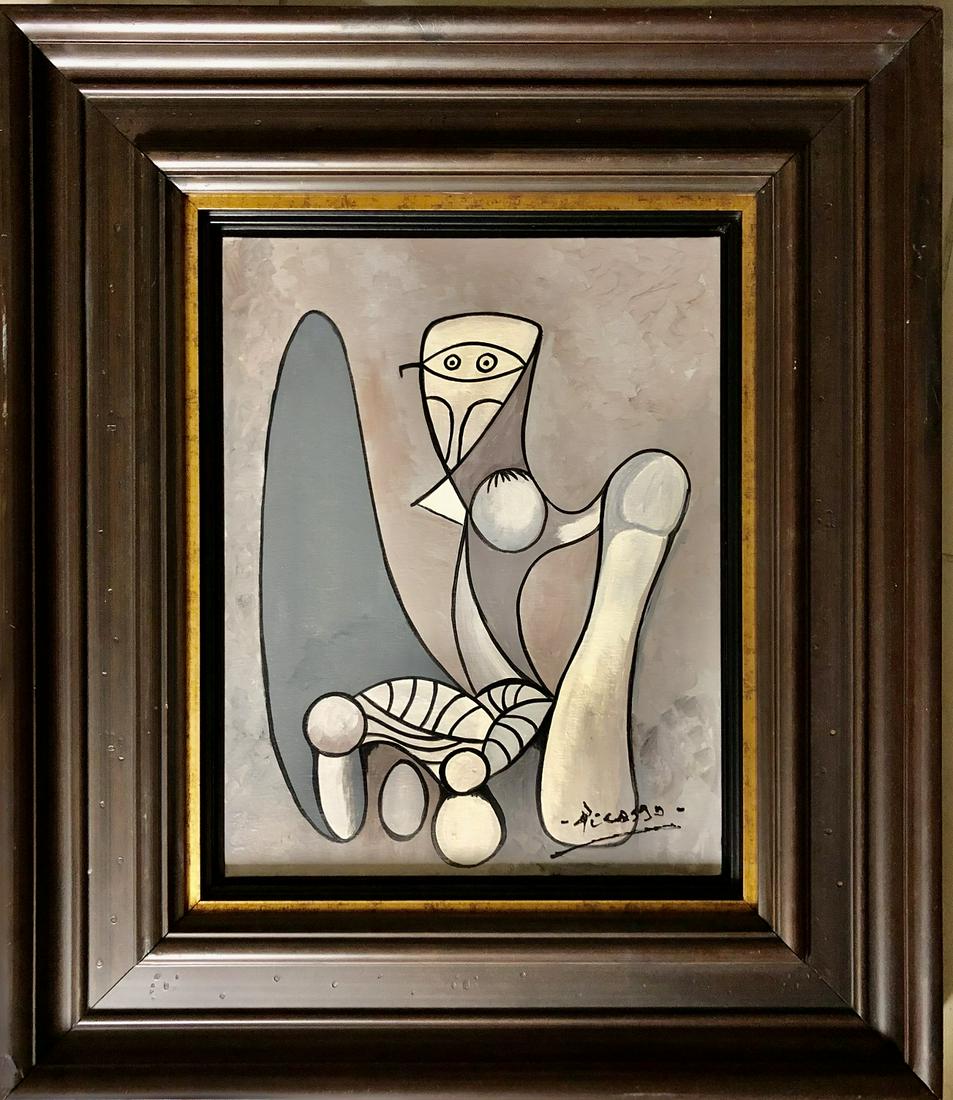 Pablo Picasso Oil Canvas Abstract Cubism Spanish Art (1 of 5)