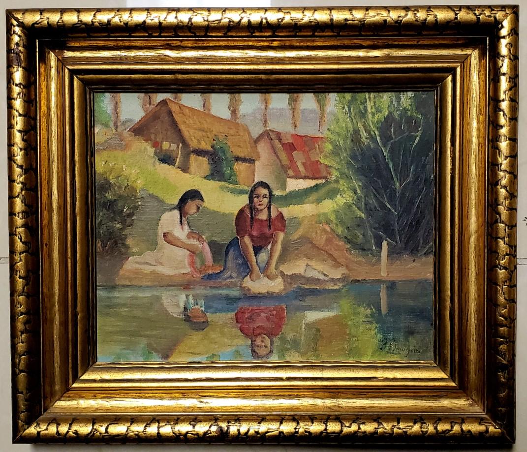 Paul Gauguin Tahiti Landscape River Women Watching Clothes (1 of 3)