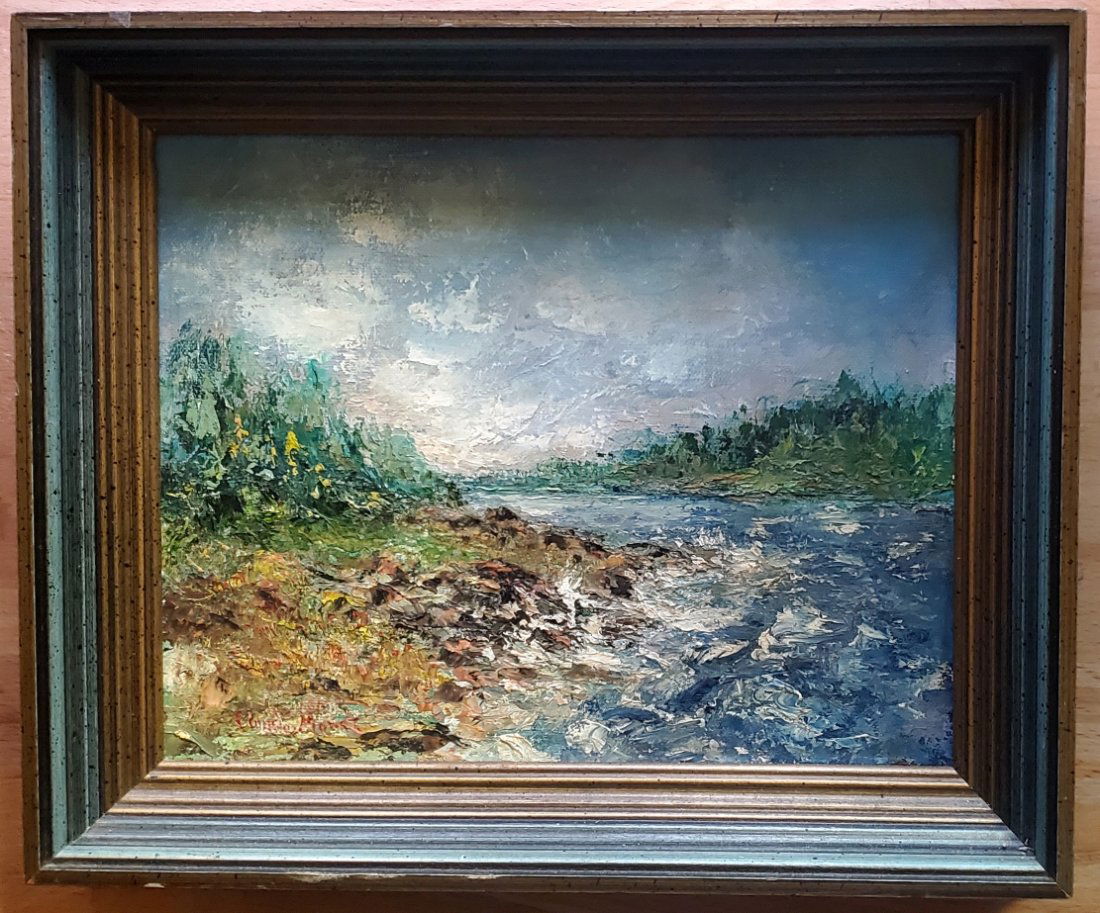 Claude Monet French Impressionist Landscape Seascape Oil Canvas: This lot consists of hand painted oil on canvas in the style of Claude Monet. Oscar Claude Monet (14 November 1840 - 5 December 1926) was a founder of French Impressionist painting, and the most consi