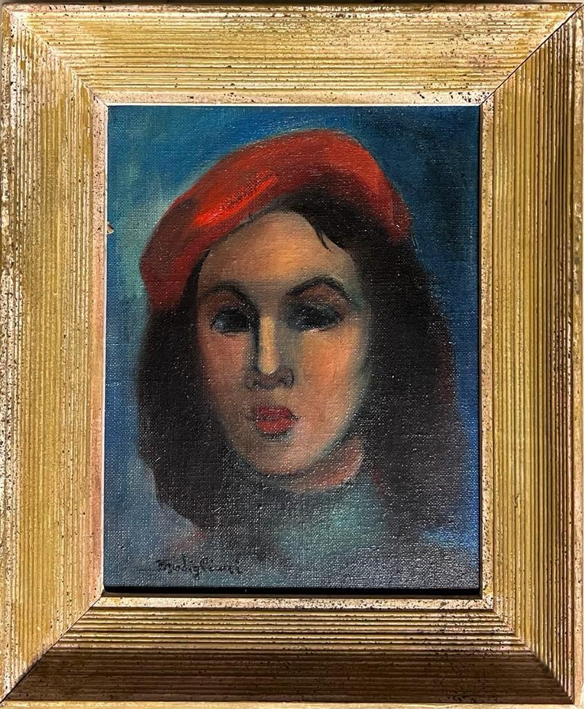 Amedeo Modigliani Female Mujer Portrait Italian Portrait Women Oil on Canvas: This lot consists of a hand painted oil on canvas board in the style of Amedeo Modigliani. Amedeo Modigliani (July 1884 - 24 January 1920) was an Italian Jewish painter and sculptor who worked mainly