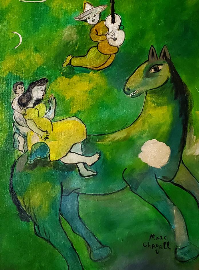 Marc Chagall Russian French Female Musician Horse Oil canvas (1 of 1)