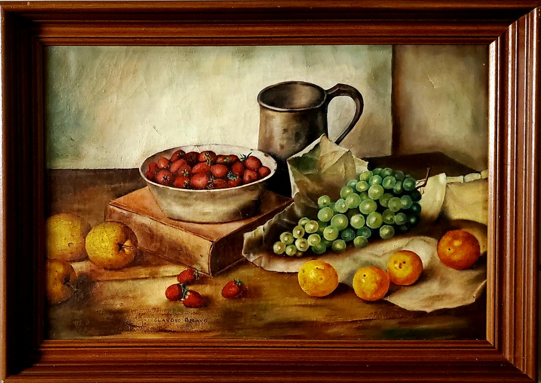 Claudio Bravo Chile Still Life Realism Chile New York Fruits Oil Canvas (1 of 3)