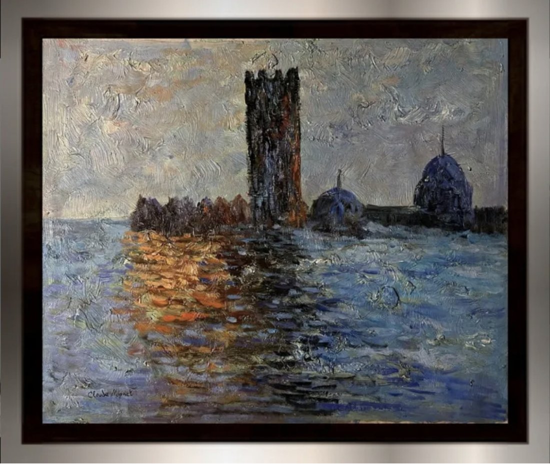 Claude Monet French Impressionist Oil Canvas style of Manet Van Gogh Landscape (1 of 5)