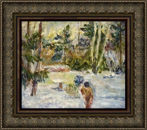 Claude Monet Winter Impressionist Old Painting Vincent Van Gogh era French Landscape (1 of 11)