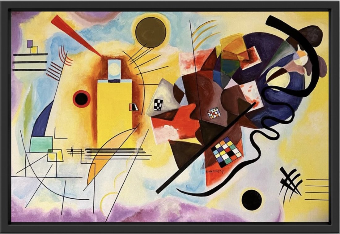 Wassily Kandinsky Abstract Surrealist geometrical Russian French Hand painted oil Canvas (1 of 9)