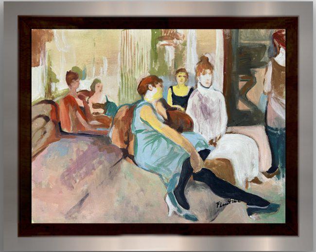 Henri de Toulouse Lautrec French Impressionist Degas Monet era hand painted drawing (1 of 6)