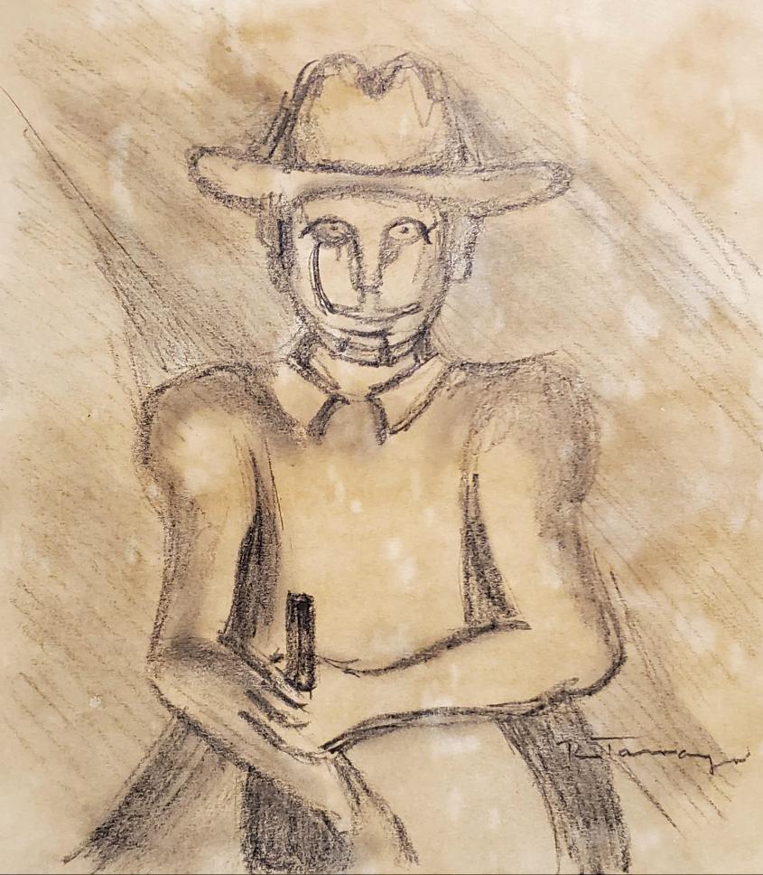 Rufino Tamayo Drawing Mexican Portrait Musician (1 of 1)