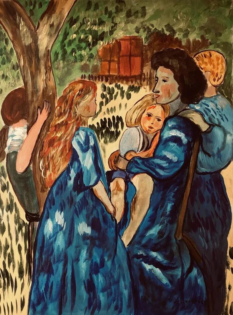 Ernst Ludwig Kirchner German Expressionism Oil Canvas Family Landscape (1 of 1)