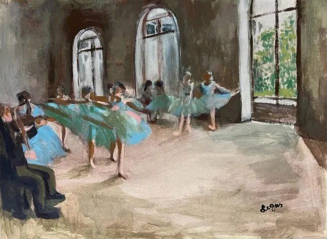 Edgar Degas Ballerinas French Impressionist Monet Manet Era Hand painted (1 of 1)