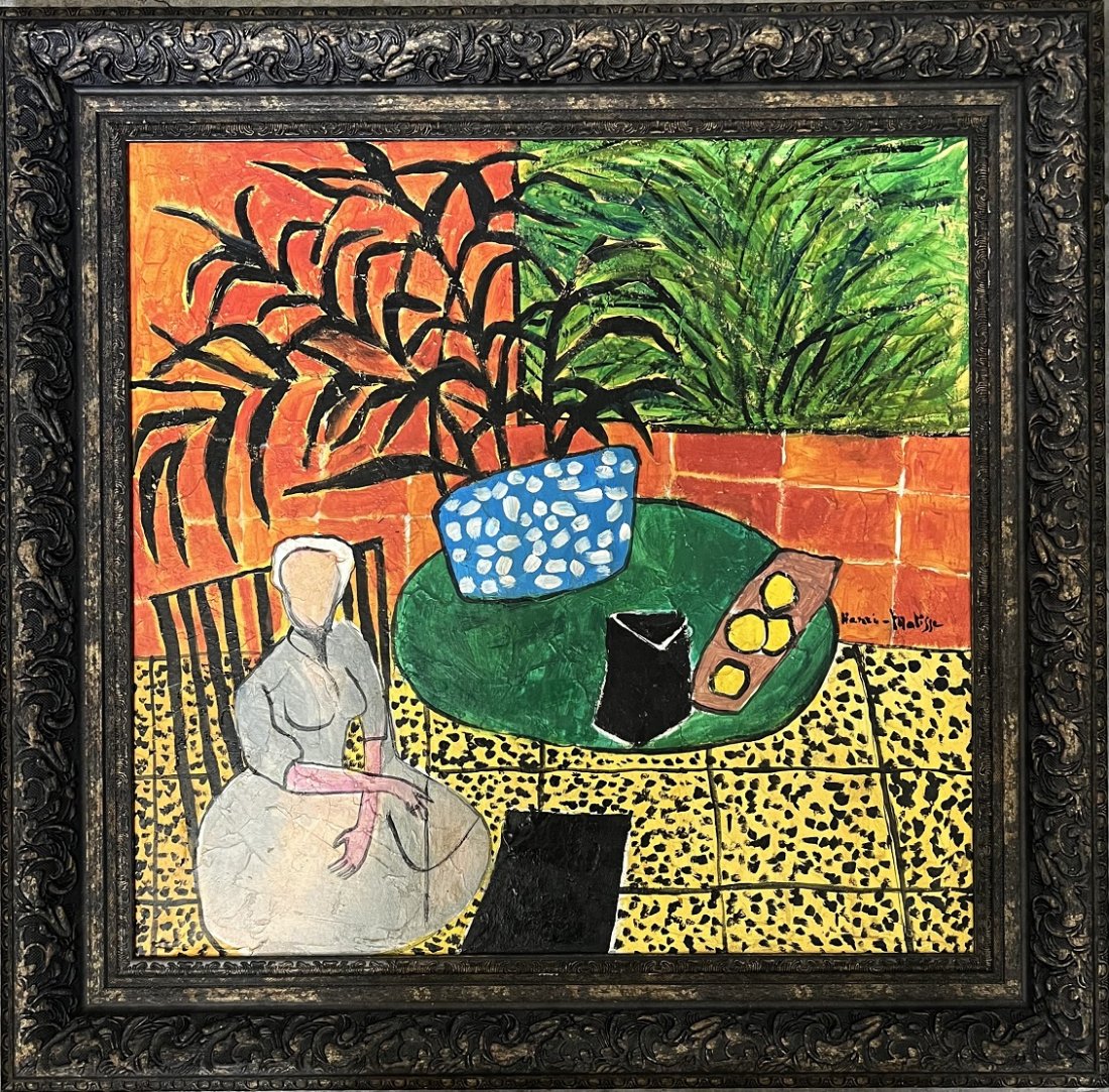 Henri Matisse Still Life style of era Picasso French Flowers hand painted oil on canvas (1 of 5)