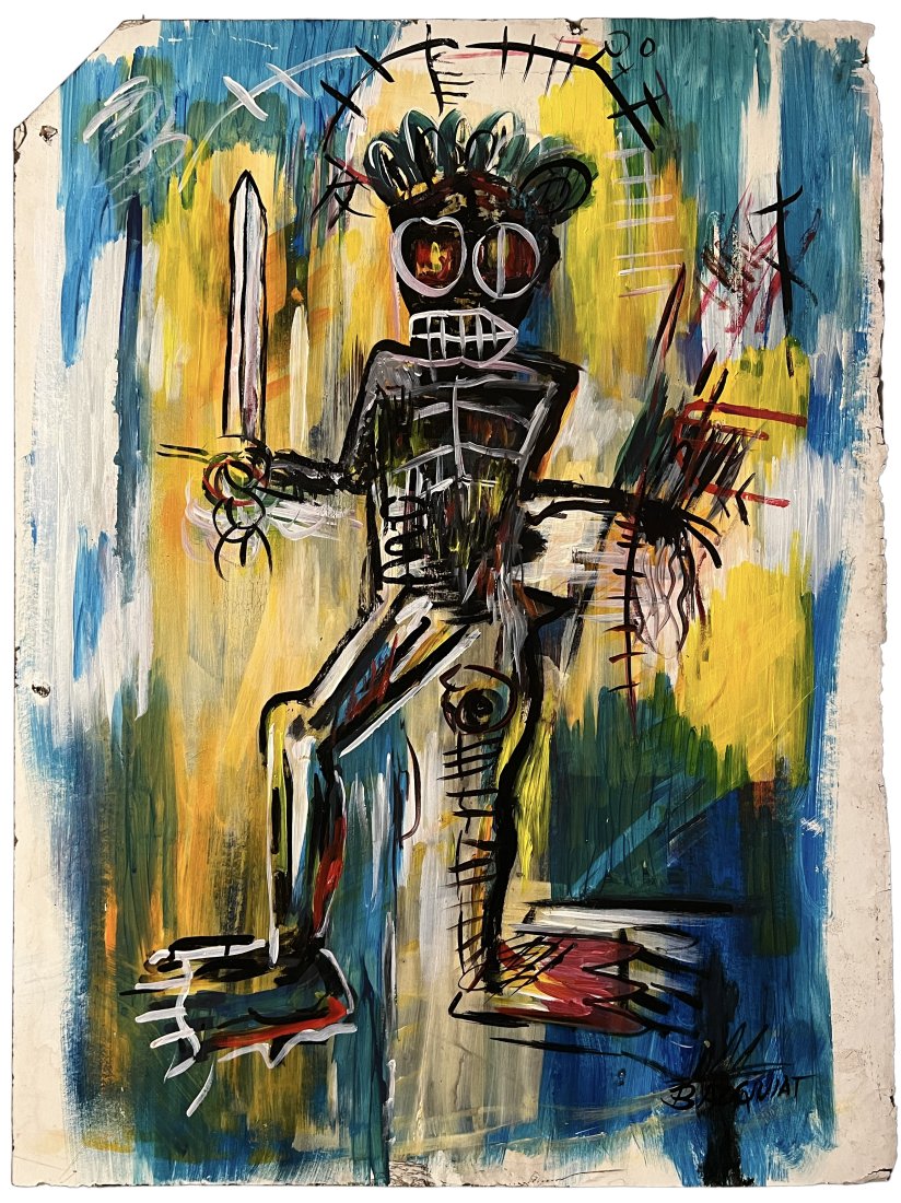 Jean-Michel Basquiat Abstract Expressionism Styleof Andy Warhol Keith Haring era Hand painted . (1 of 11)