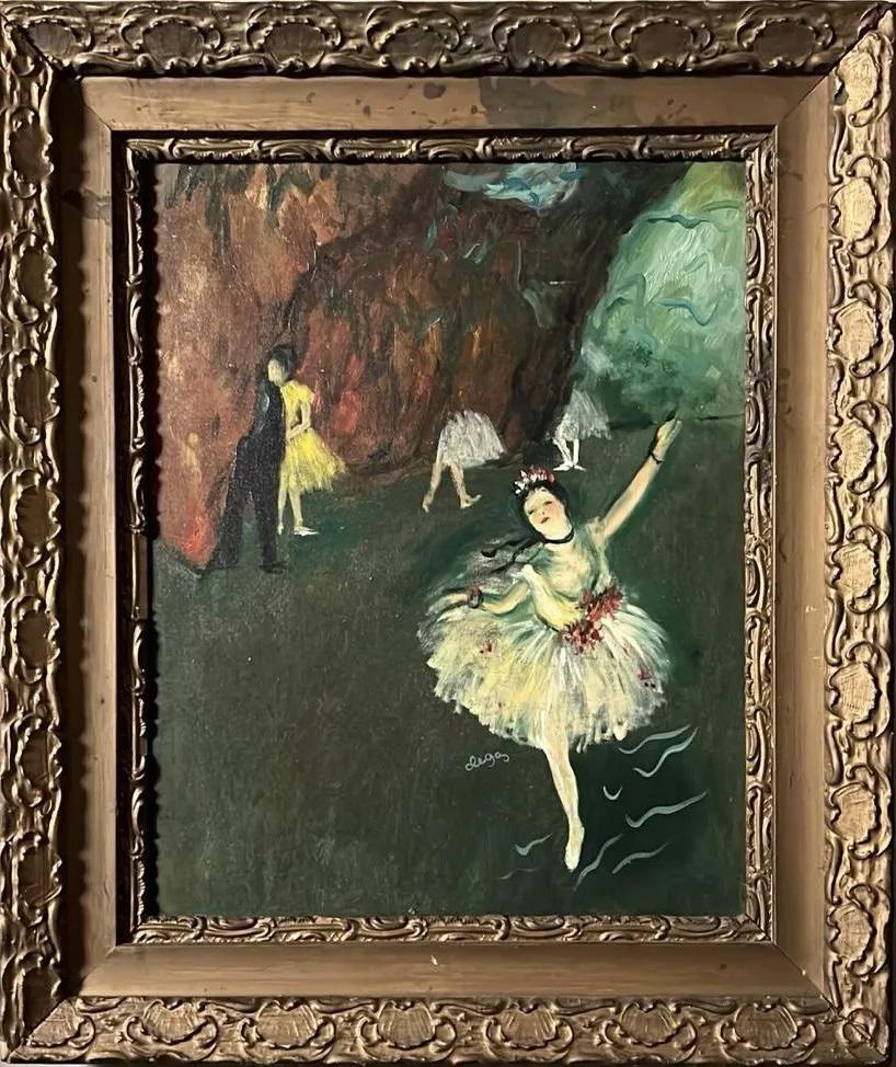 Edgar Degas Style of Impressionist French Ballerina Monet Renoir Era oil on canvas (1 of 5)