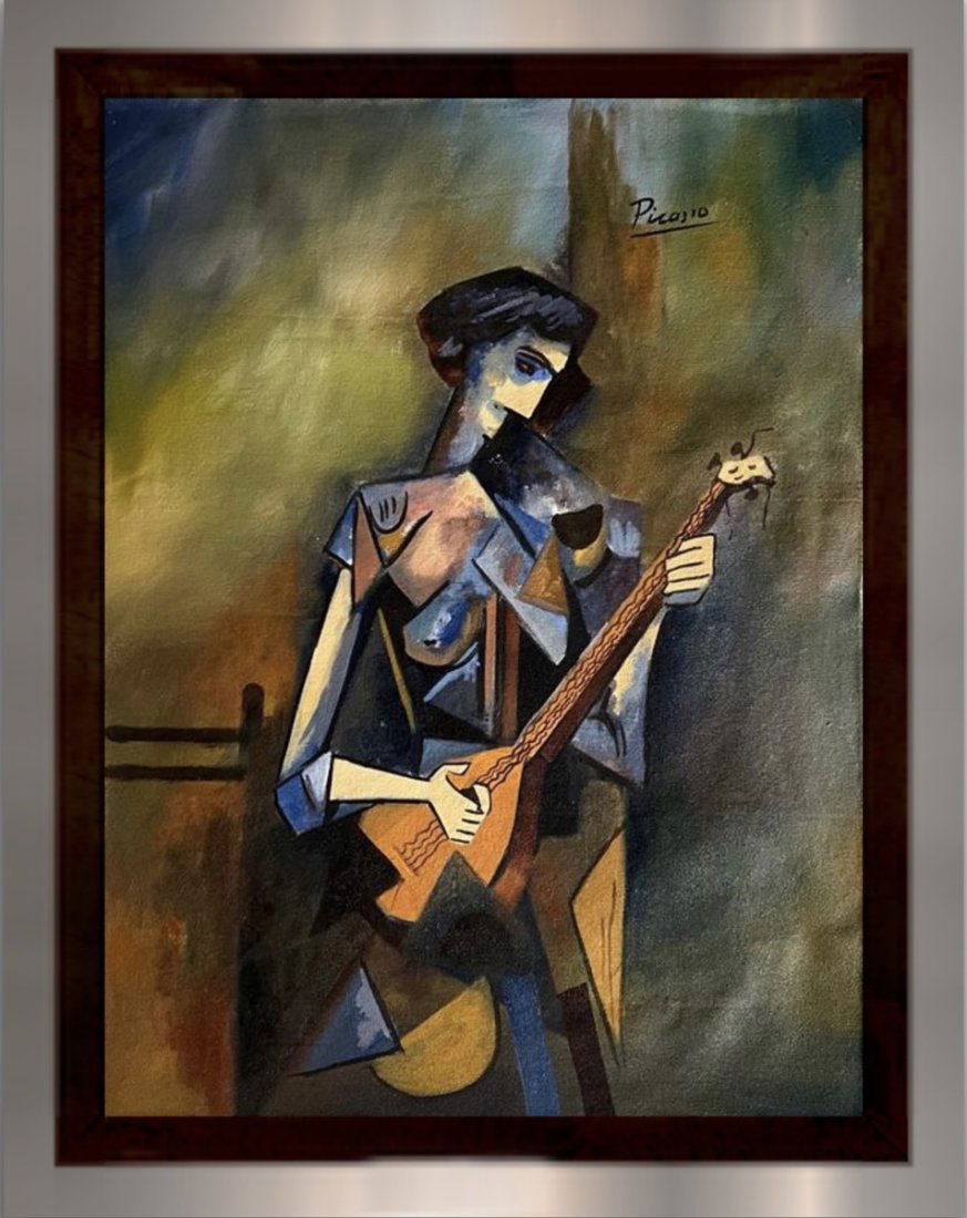 Pablo Picasso Style of French Spanish Art Cubism era Monet Manet Matisse oil on canvas (1 of 9)