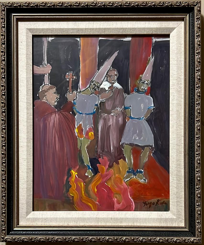 Diego Rivera Style of Mexican art hand painted Frida Kahlo Era (1 of 2)