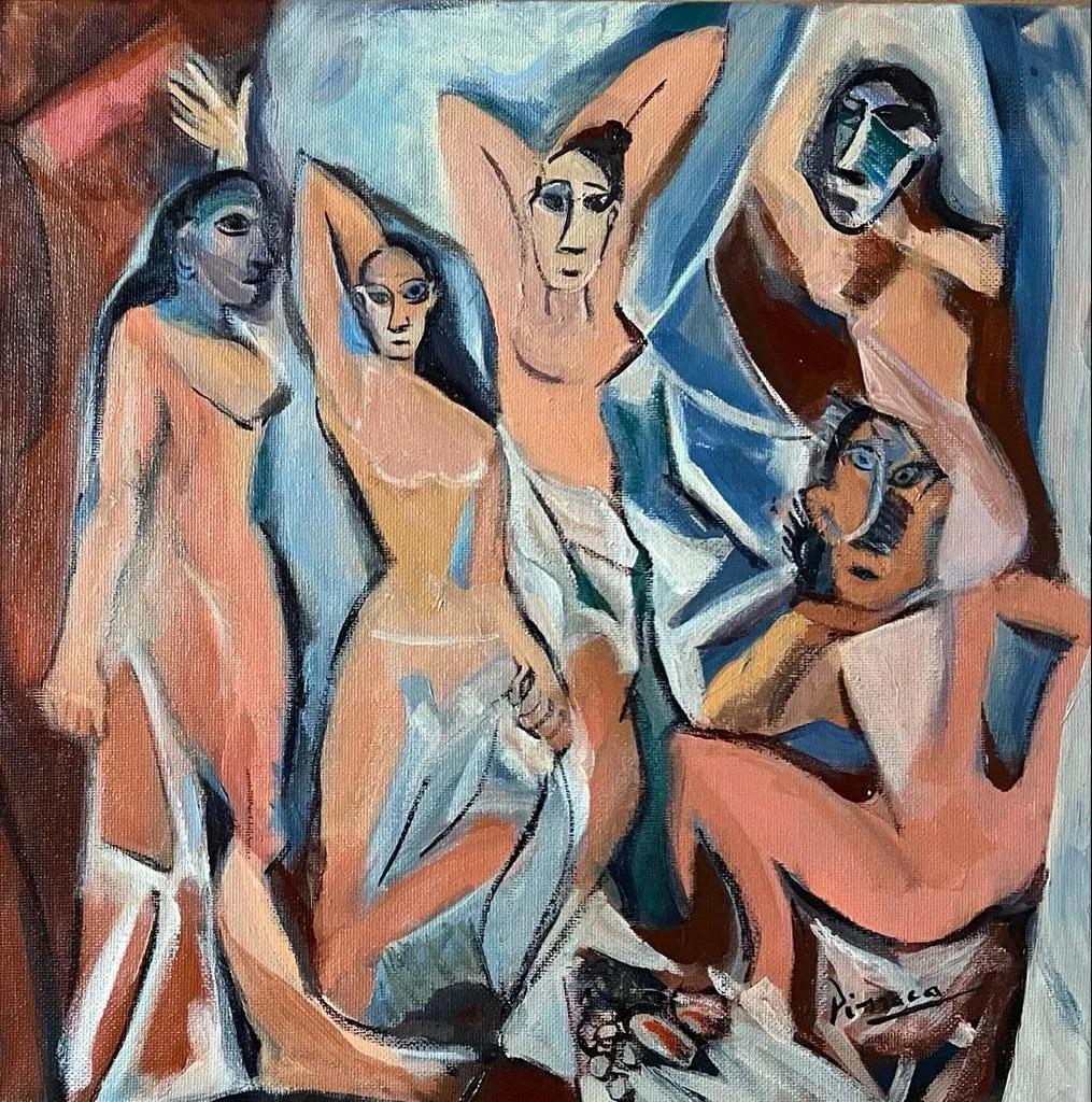 Pablo Picasso Style of Cubism Females Mujeres Spanish era Monet Van Gogh hand painted oil canvas (1 of 1)