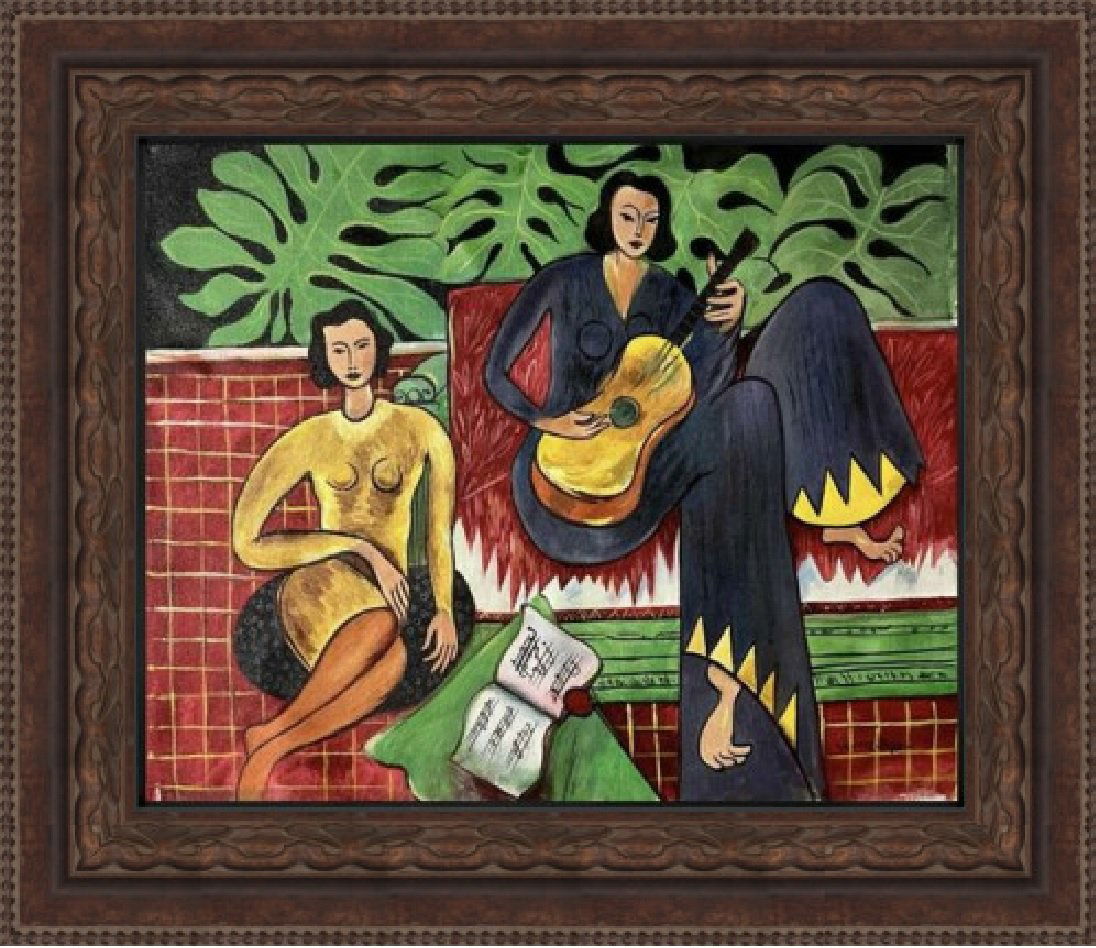 Henri Matisse styleof French Musicians Females Guitar Picasso Monet Van Gogh era Oil on canvas (1 of 10)